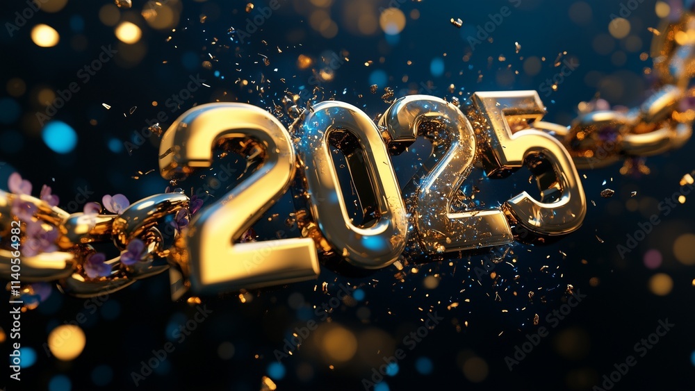Golden 3D numbers Golden 3D numbers