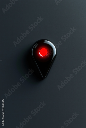 Free Download Location Pin Icon Red Glowing 3D Render Map Navigation Technology Digital Minimal - GFXLoad