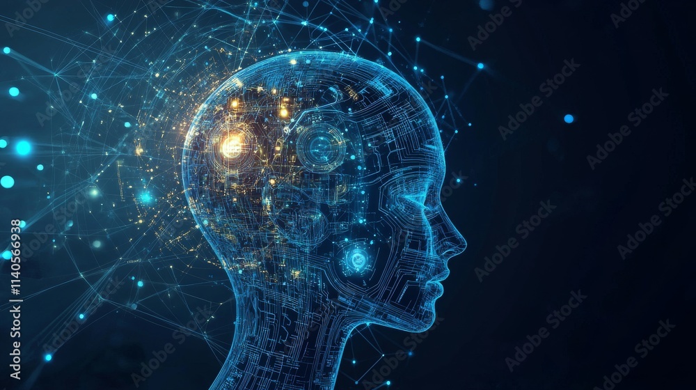 Artificial intelligence, conceptual digital illustration Artificial intelligence, conceptual digital illustration