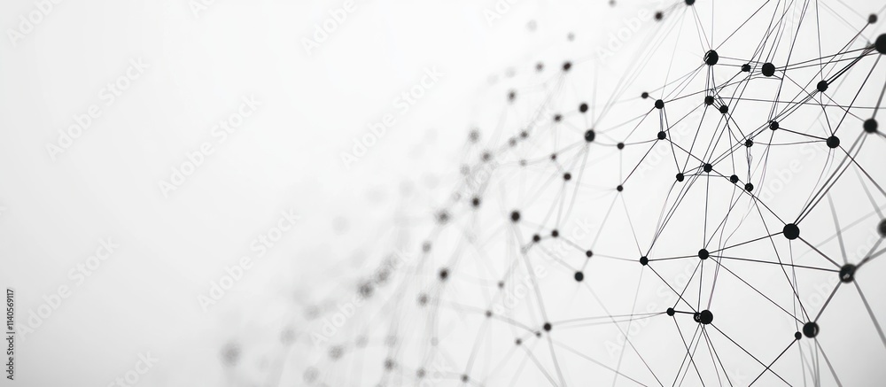 Abstract black nodes and lines network connection on white background. Abstract black nodes and lines network connection on white background.