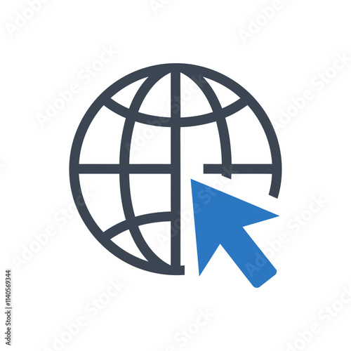 Global Internet Click Icon