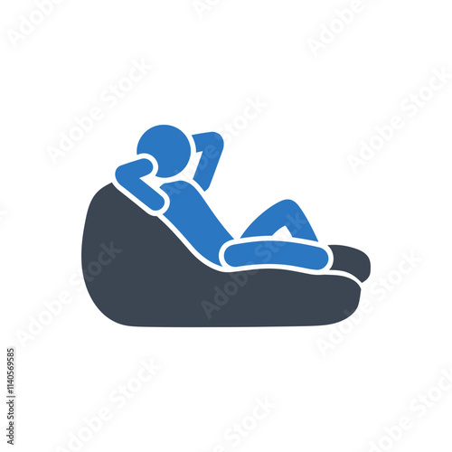 Person Relaxing on Sofa Icon