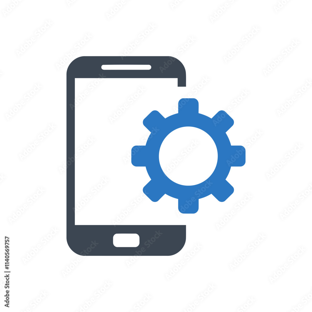 Mobile Gear Settings Icon Mobile Gear Settings Icon