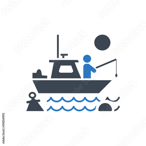 Fishing Boat Activity Icon