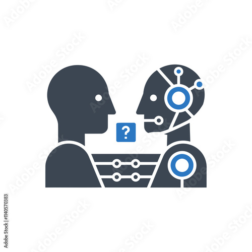 Human vs AI Communication Icon