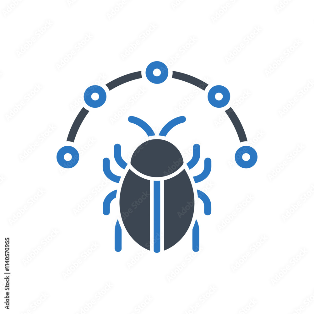 Bug Detection Network Icon Bug Detection Network Icon