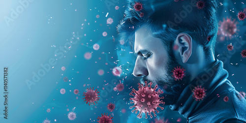 Illustration of Virus Spread and Human Disease Impact with Data Analysis Background