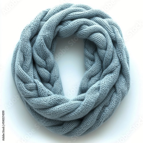 Cozy knitted scarf with floral design in warm colors for winter wear