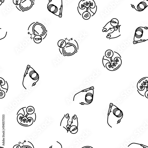 urology prostate urinary kidney vector seamless pattern thin line illustration