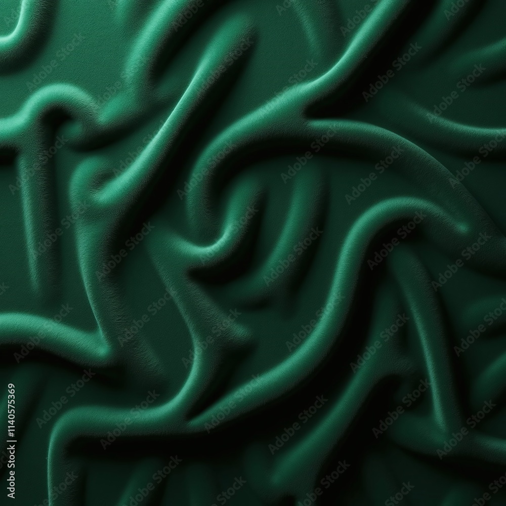 Obraz premium Rich green fabric with soft folds perfect for luxurious and elegant design projects.
