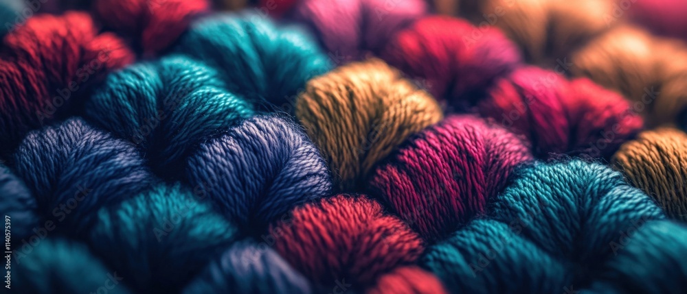 close up of colorful yarn close up of colorful yarn