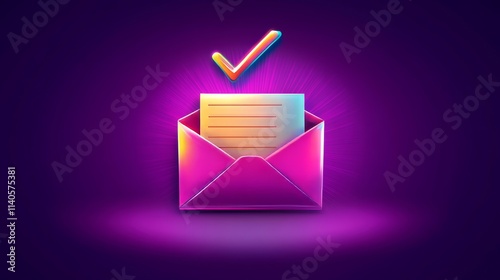 Email marketing campaign showing successful newsletter and e-mail deliverability photo