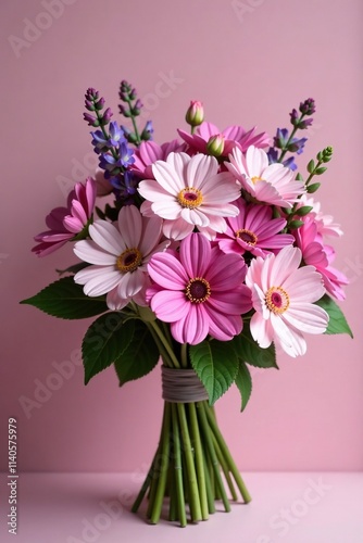 A stunning bouquet of mixed pink and purple flowers, weddingdecor, pink photo