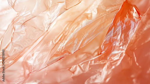 Abstract Peach Plastic Wrap Texture