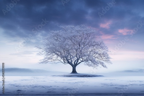 tree in snow