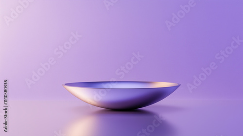 Metallic Bowl Purple Background