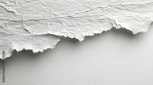 Texture of a white plaster wall showing cracks and uneven surfaces in natural...