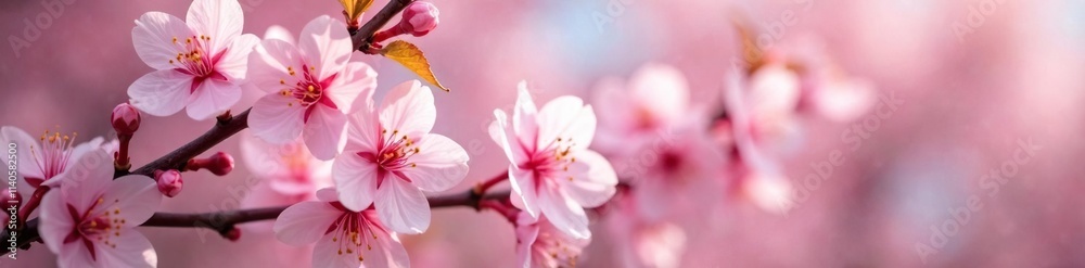 Soft pink petals unfurl on branches, delicate blooms sway in gentle spring breeze, pink cherry blossoms, blossom trees, blossoming trees Soft pink petals unfurl on branches, delicate blooms sway in gentle spring breeze, pink cherry blossoms, blossom trees, blossoming trees