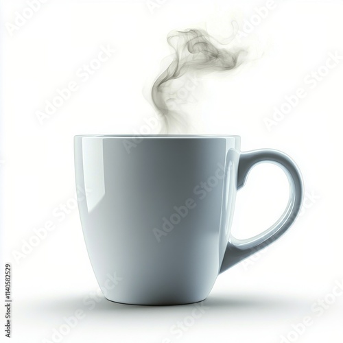 Warm cup of coffee with steam rising in a cozy setting during morning hours