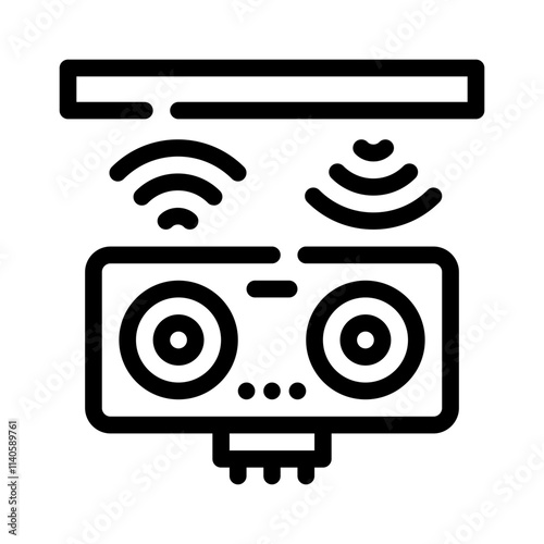 ultrasonic line icon