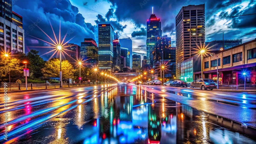 Fototapeta premium Night Photography Masterclass: Stunning Cityscapes & Starry Nights - Advanced Techniques