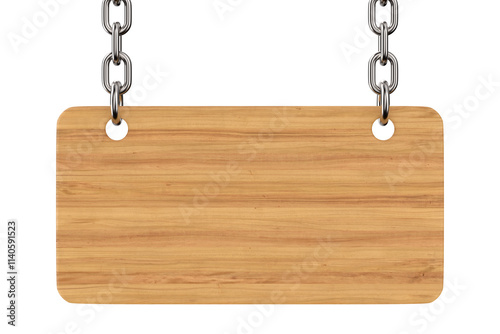 Wooden signboard hanging fr...