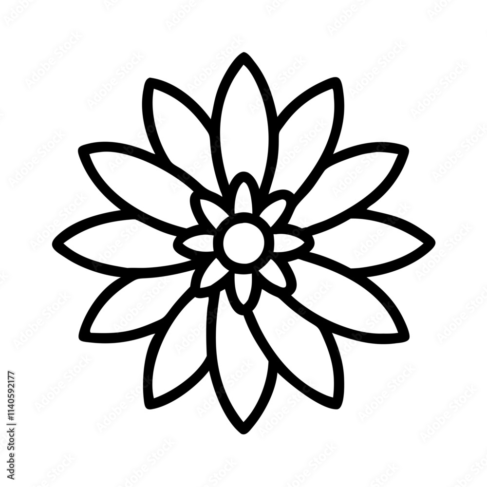aster icon, flower line art, flower icon - Minimalistic black outline illustration of aster flower, perfect for icons, logos, and floral-themed designs.
aster icon, flower line art, flower icon - Minimalistic black outline illustration of aster flower, perfect for icons, logos, and floral-themed designs.