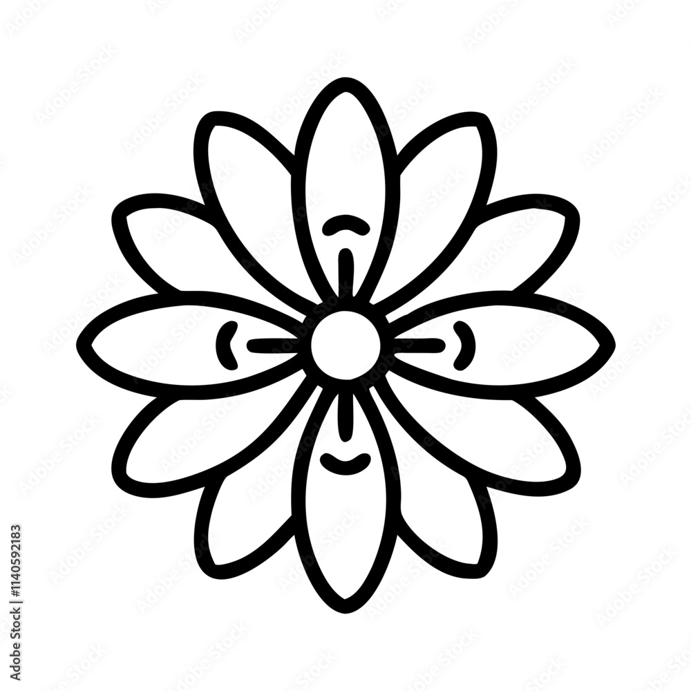 aster icon, flower line art, flower icon - Minimalistic black outline illustration of aster flower, perfect for icons, logos, and floral-themed designs.
aster icon, flower line art, flower icon - Minimalistic black outline illustration of aster flower, perfect for icons, logos, and floral-themed designs.