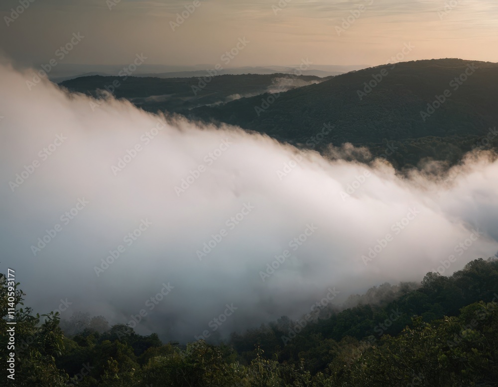 Fog in nature, cities and villages with misty forest landscape
Fog in nature, cities and villages with misty forest landscape