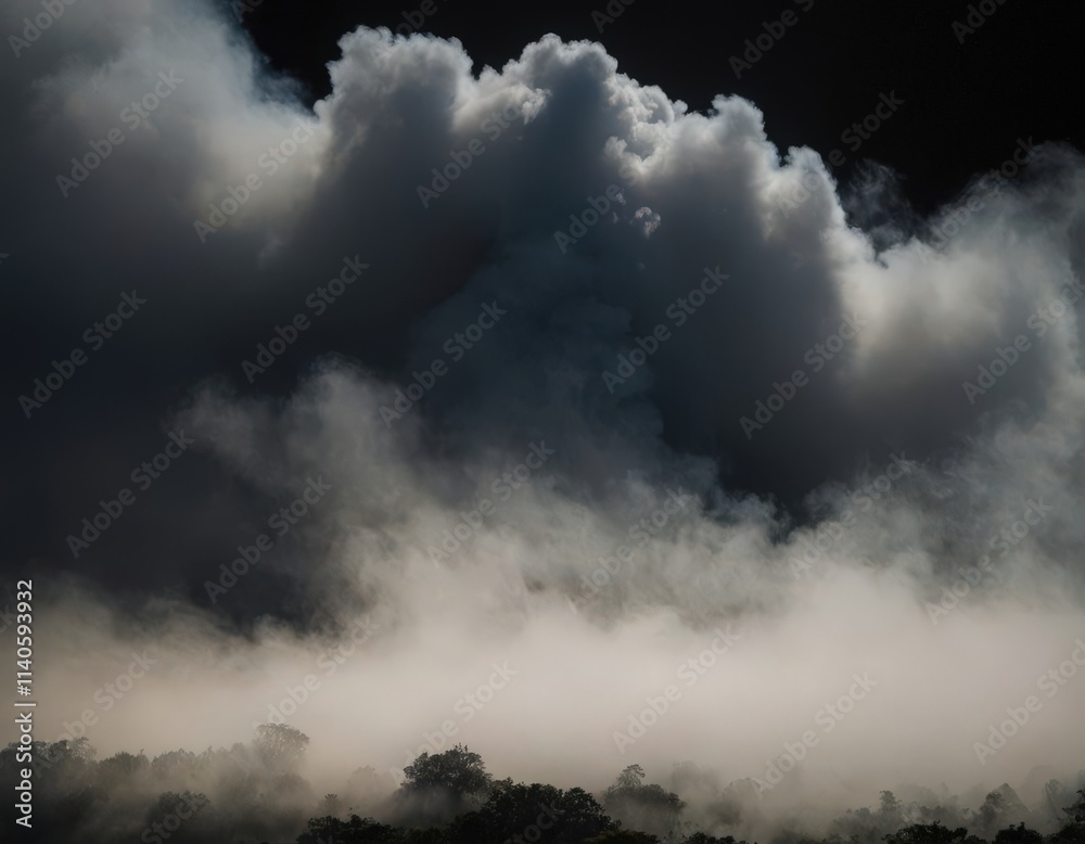 Fog in nature, cities and villages with misty forest landscape
Fog in nature, cities and villages with misty forest landscape
