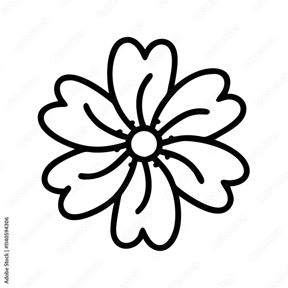 cosmos icon, flower line art, flower icon - Minimalistic black outline illustration of cosmos flower, perfect for icons, logos, and floral-themed designs.
cosmos icon, flower line art, flower icon - Minimalistic black outline illustration of cosmos flower, perfect for icons, logos, and floral-themed designs.