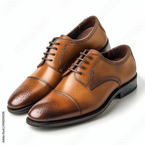 Stylish brown leather dress shoes for formal occasions and daily wear