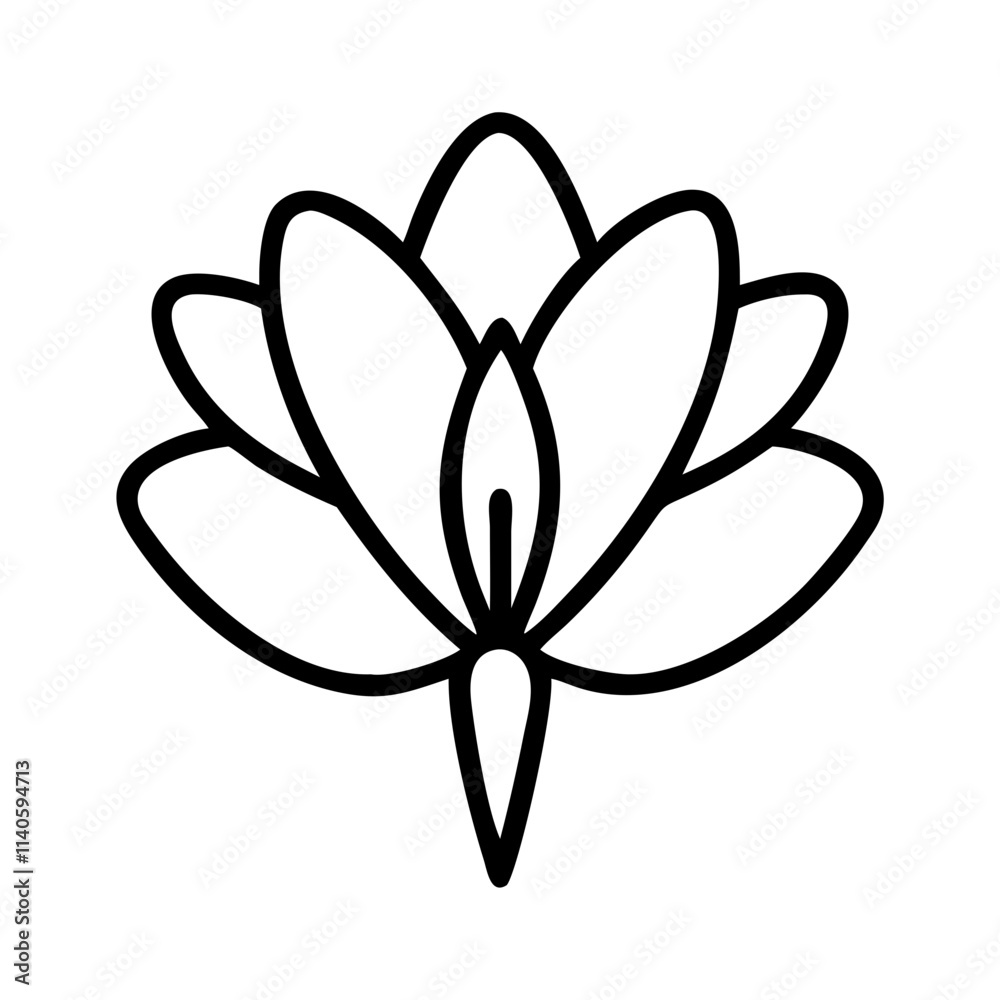 crocus icon, flower line art, flower icon - Minimalistic black outline illustration of crocus flower, perfect for icons, logos, and floral-themed designs.
crocus icon, flower line art, flower icon - Minimalistic black outline illustration of crocus flower, perfect for icons, logos, and floral-themed designs.