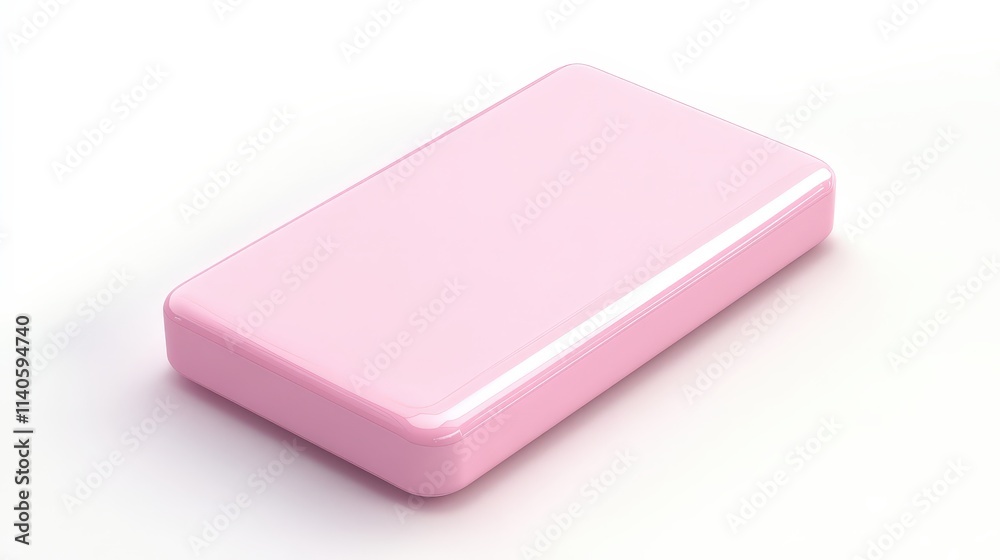 Minimalist pink candy box on white background: pastel colors and simple design Minimalist pink candy box on white background: pastel colors and simple design