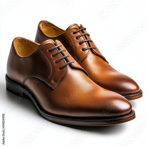 Stylish brown leather dress shoes for formal occasions and daily wear
