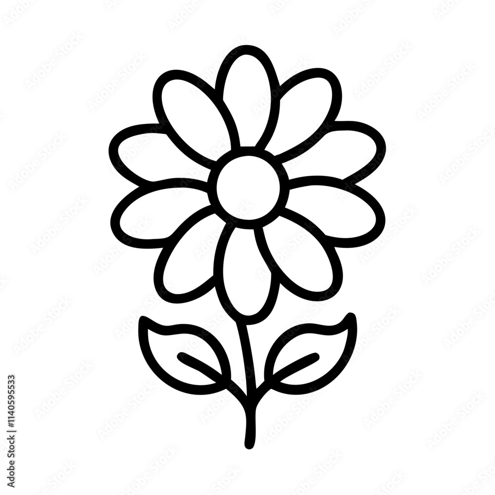 daisy icon, flower line art, flower icon - Minimalistic black outline illustration of daisy flower, perfect for icons, logos, and floral-themed designs.
daisy icon, flower line art, flower icon - Minimalistic black outline illustration of daisy flower, perfect for icons, logos, and floral-themed designs.