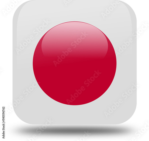 Free Download square japan 3d look flag - GFXLoad