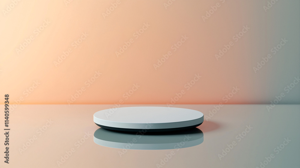 Sleek Wireless Charging Pad Mockup: Minimalist design, subtle reflection, soft peach background. Perfect for tech product presentations. Sleek Wireless Charging Pad Mockup: Minimalist design, subtle reflection, soft peach background. Perfect for tech product presentations.