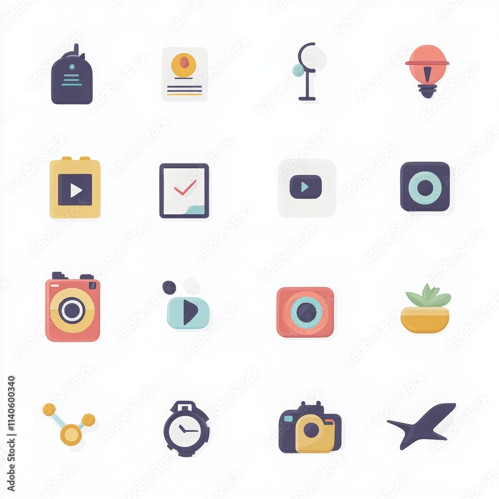 Fototapeta premium High-Resolution Icon Set for Creative Projects
