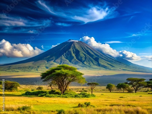 Ol Doinyo Lengai Volcano Ngorongoro Crater Tanzania Africa Landscape Photography Blue Sky Sunrise Sunset photo