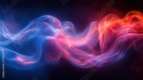 A stunning abstract light painting with glowing red tones, radiating depth, motion, and artistic expression.