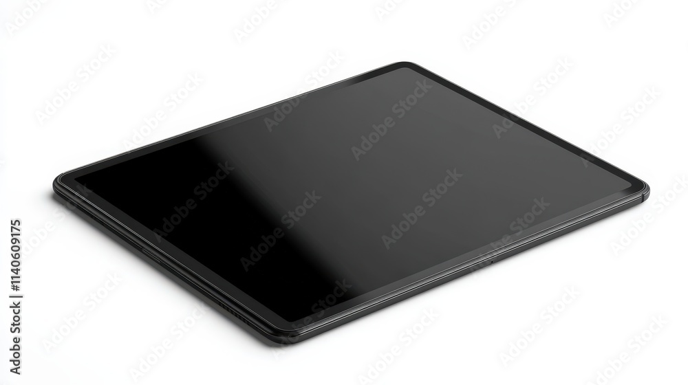 Sleek modern tablet on white background for technology design Sleek modern tablet on white background for technology design
