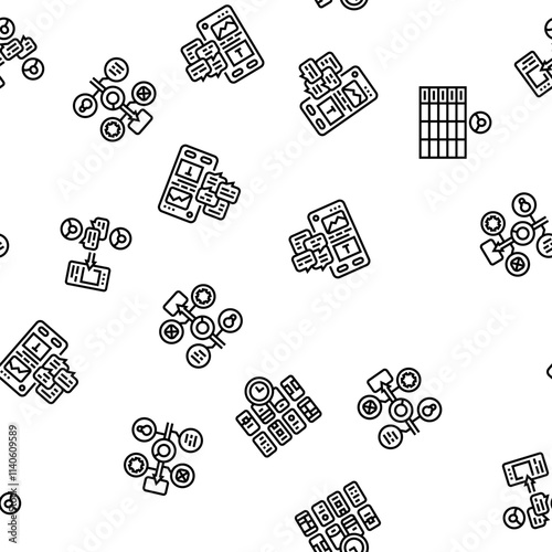 ui ux digital develop code app vector seamless pattern thin line illustration