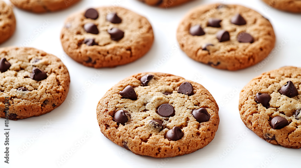 chocolate chip cookies on white chocolate chip cookies on white