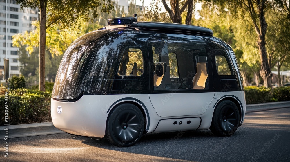 Futuristic Self-Driving Car Concept Showcasing the Future of Transportation Technology Innovation Futuristic Self-Driving Car Concept Showcasing the Future of Transportation Technology Innovation