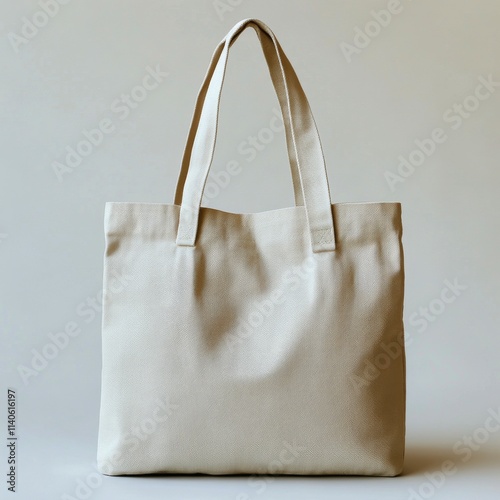 Stylish cotton tote bag designed for everyday use in light neutral tone