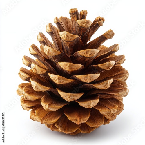 Detailed view of a large pine cone showcasing intricate natural patterns and ...