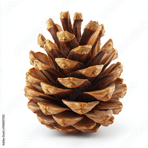 Detailed view of a large pine cone showcasing intricate natural patterns and ...