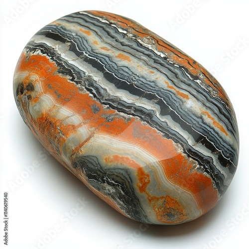 Colorful agate stone displaying unique patterns and hues from natures artistry