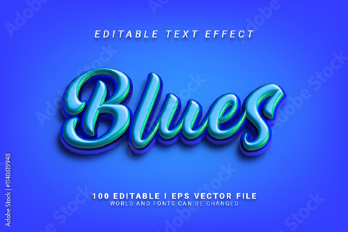 Blues Editable Text Effect